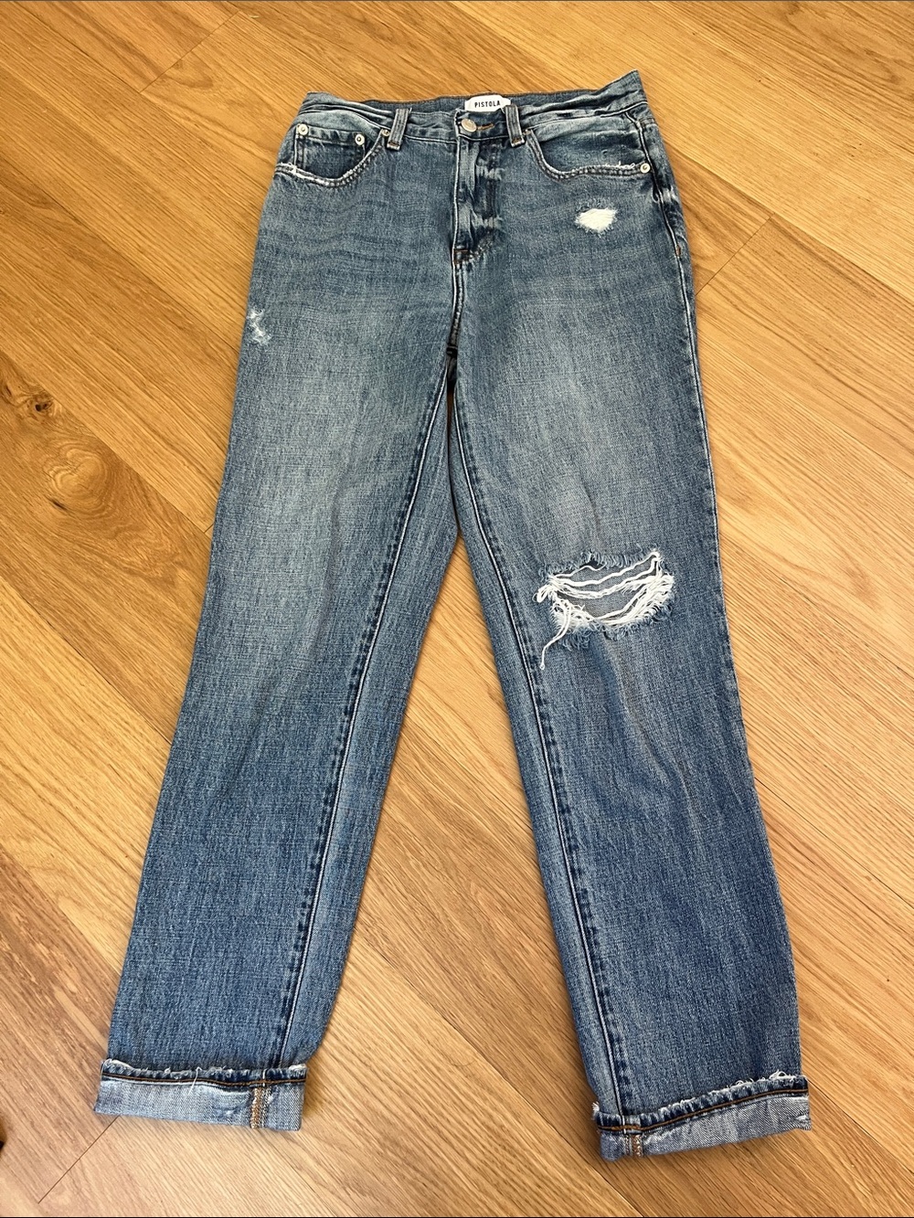 pistola Women’s Presley High Rise Relaxed Roller Jeans size 26